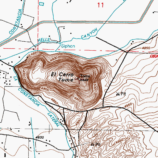 Topographic Map of El Cerro Tome, NM