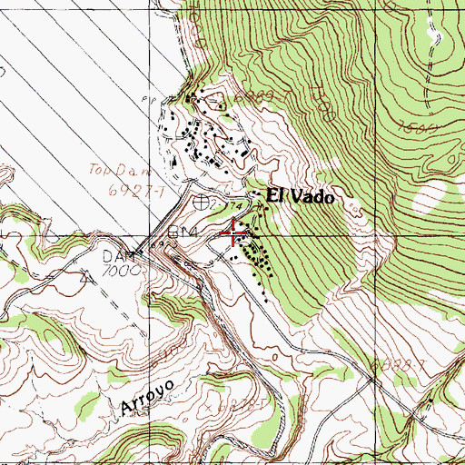 Topographic Map of El Vado, NM