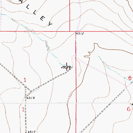 Topographic Map of Gramma Valley, NM
