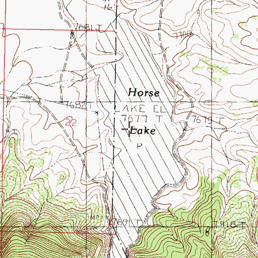 Topographic Map of Horse Lake, NM