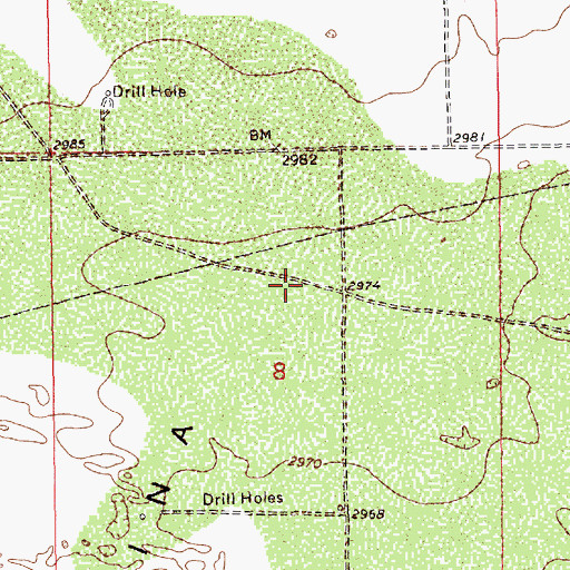 Topographic Map of Javelina Basin, NM