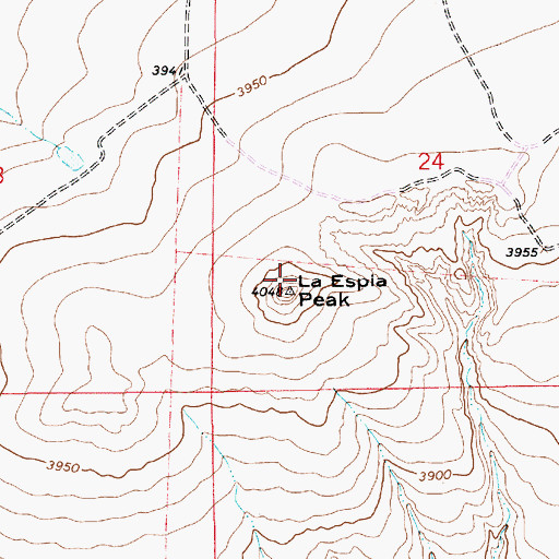 Topographic Map of La Espia Peak, NM