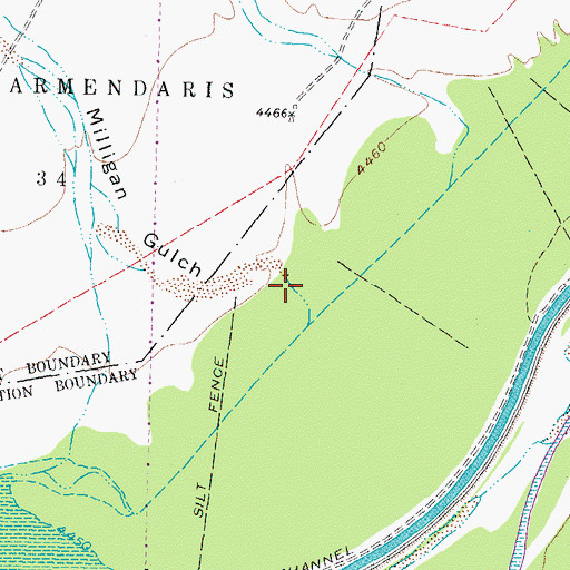 Topographic Map of Milligan Gulch, NM