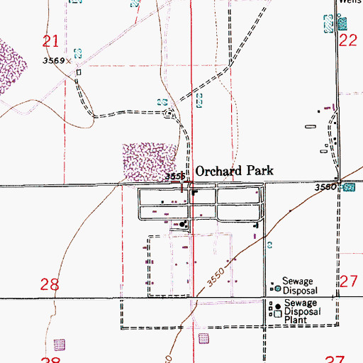 Topographic Map of Orchard Park, NM