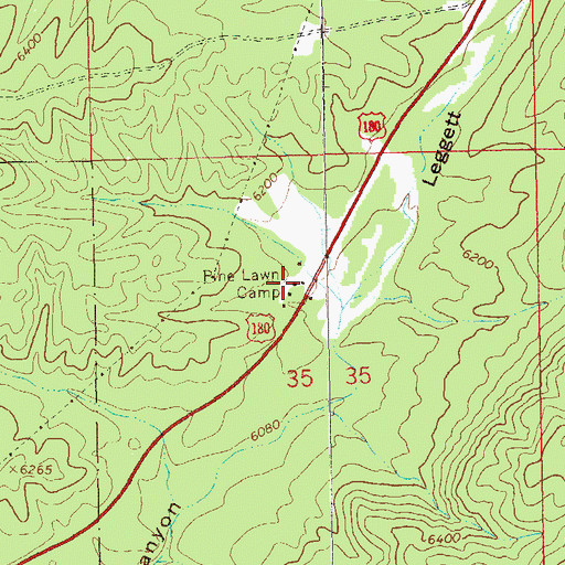 Topographic Map of Pine Lawn Camp, NM