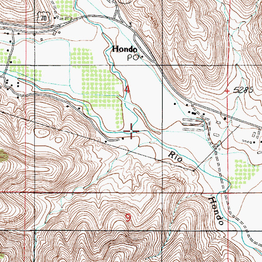 Topographic Map of Rio Bonito, NM