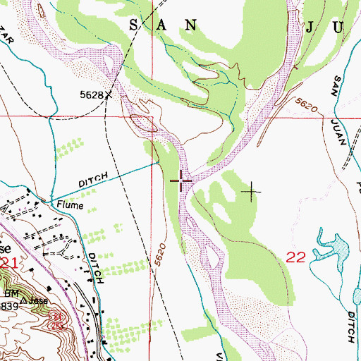Topographic Map of Rio Chama, NM