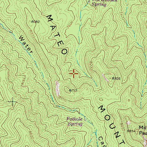Topographic Map of San Mateo Mountains, NM