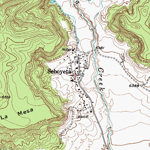 Topographic Map of Seboyeta, NM