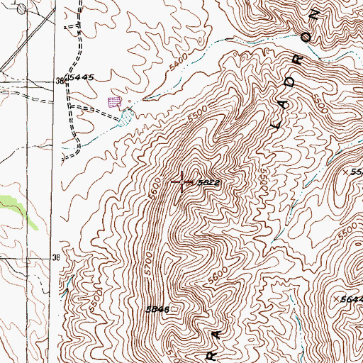 Topographic Map of Sierra Ladrones, NM