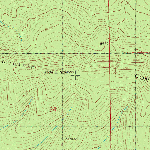 Topographic Map of Wagontongue Mountain, NM