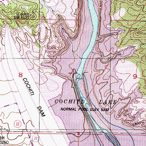 Topographic Map of White Rock Canyon, NM