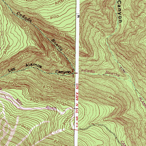 Topographic Map of Caada Bonita, NM