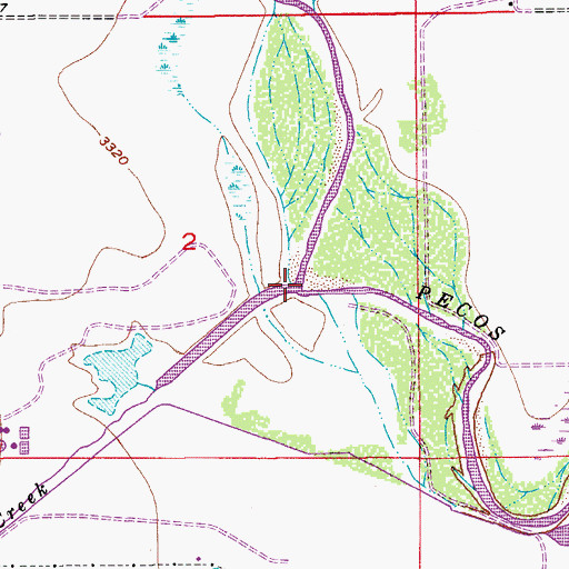 Topographic Map of Eagle Creek, NM