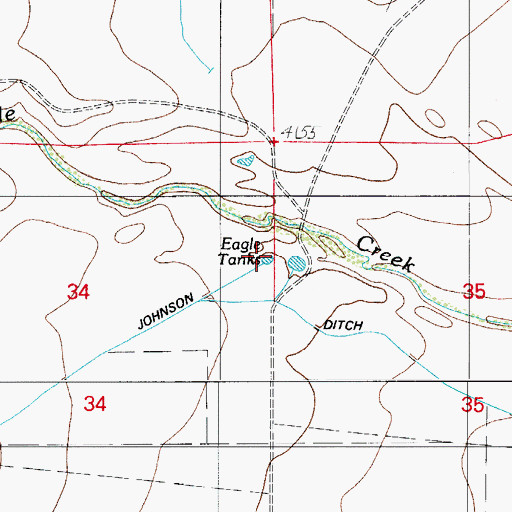 Topographic Map of Eagle Tanks, NM