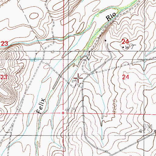 Topographic Map of Runyan Ranch, NM