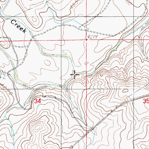 Topographic Map of Squaw Creek, NM