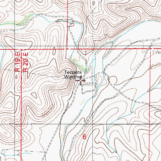 Topographic Map of Tecolote Windmill, NM