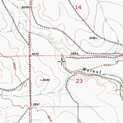 Topographic Map of Walnut Draw, NM