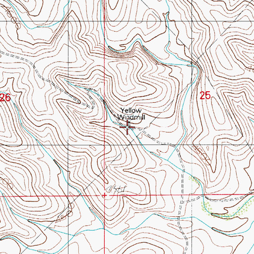 Topographic Map of Yellow Windmill, NM
