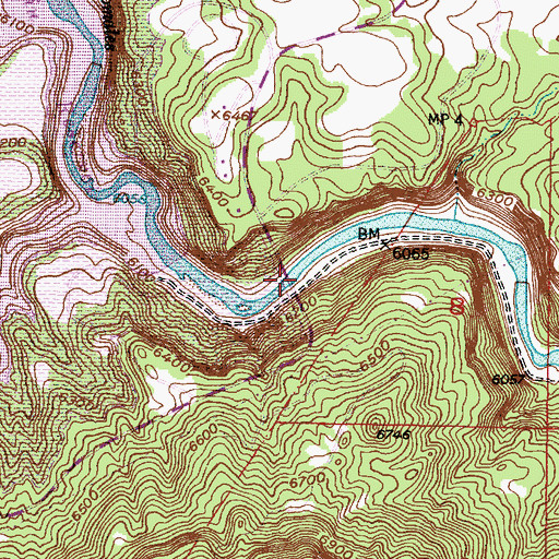 Topographic Map of Abiquiu Dam, NM