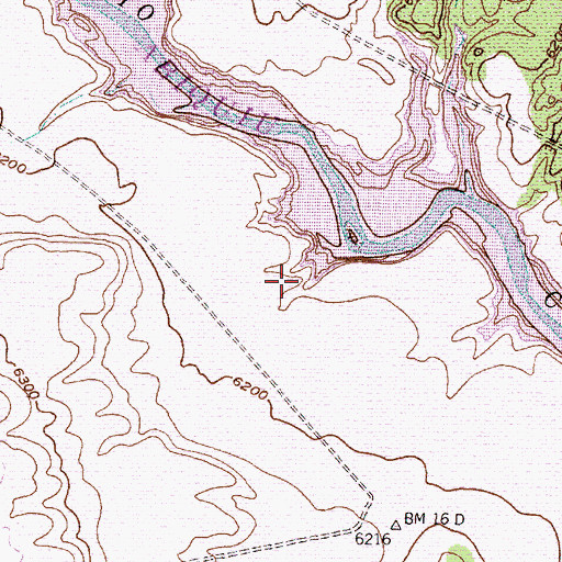 Topographic Map of Abiquiu Reservoir, NM