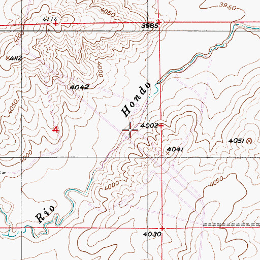 Topographic Map of Two Rivers Reservoir, NM