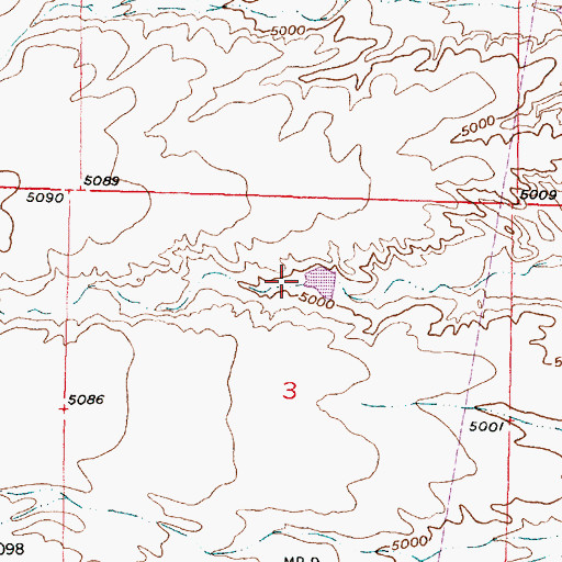 Topographic Map of Flanders Number 1 Detention Dam, NM