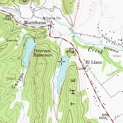 Topographic Map of Bradner Dam, NM