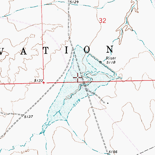 Topographic Map of Brewster Dam, NM