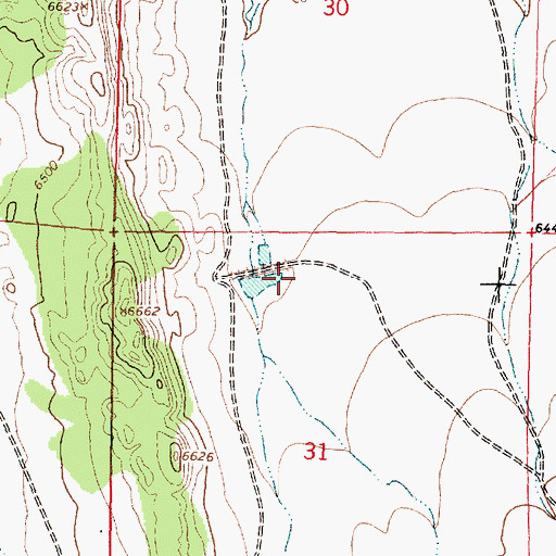 Topographic Map of T X Diversion Dam Number Three, NM