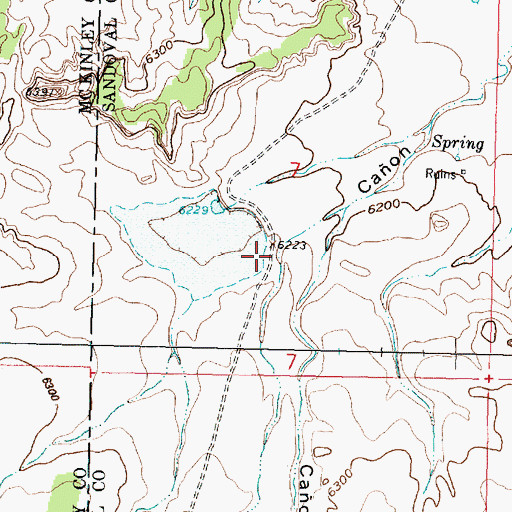 Topographic Map of E Montoya Dam Number Nine, NM