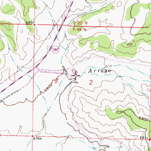 Topographic Map of Encino Detention Dam Number 49, NM