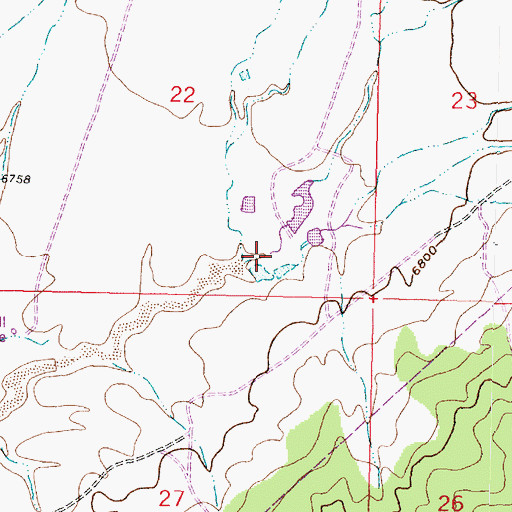 Topographic Map of Encino Detention Dam Number 40, NM