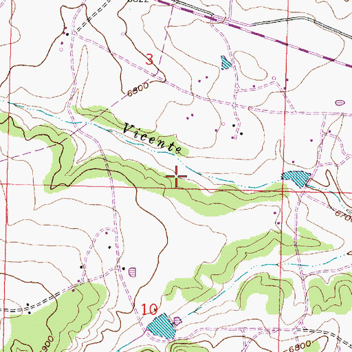 Topographic Map of Pinon Canyon Dam Number One, NM