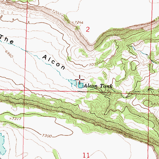 Topographic Map of Upper Boulder Detention Dam, NM