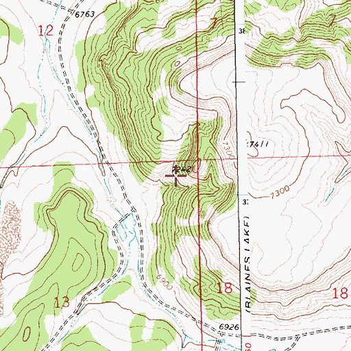 Topographic Map of Red Hill Detention Dam Number 3, NM