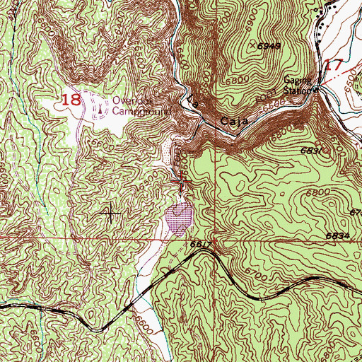 Topographic Map of Santa Cruz Debris Basin Number 101 Dam, NM