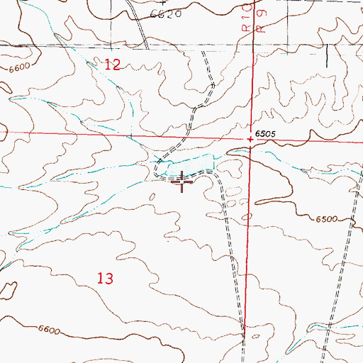 Topographic Map of Ben Detention Dam, NM