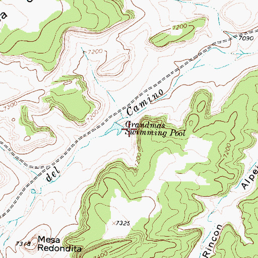 Topographic Map of Chico Detention Dam Number Two, NM