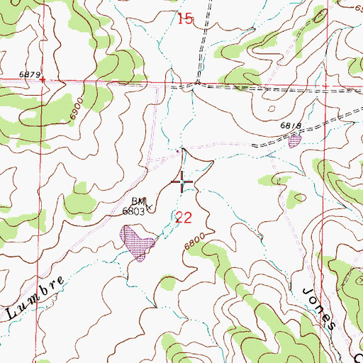 Topographic Map of Piedra Lumbre Detention Dam Number One, NM