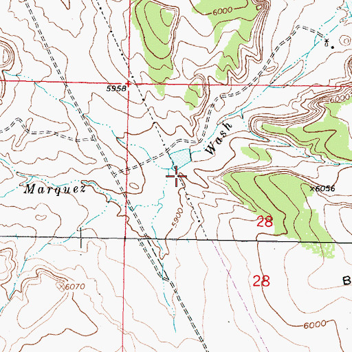 Topographic Map of Rio Salado North Detention Dam Number Seven, NM