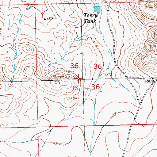 Topographic Map of Palomas Draw Number Nine Dam, NM