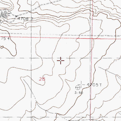 Topographic Map of Jornada Number Three Dam, NM