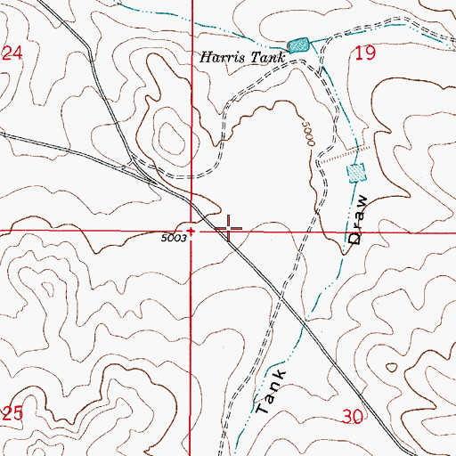 Topographic Map of Lee Detention Dam, NM