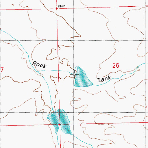 Topographic Map of Stanford Detention Dam Number Three, NM