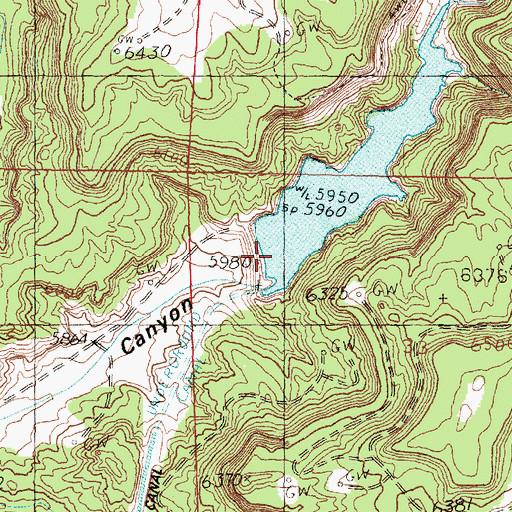 Topographic Map of Cutter Dam, NM