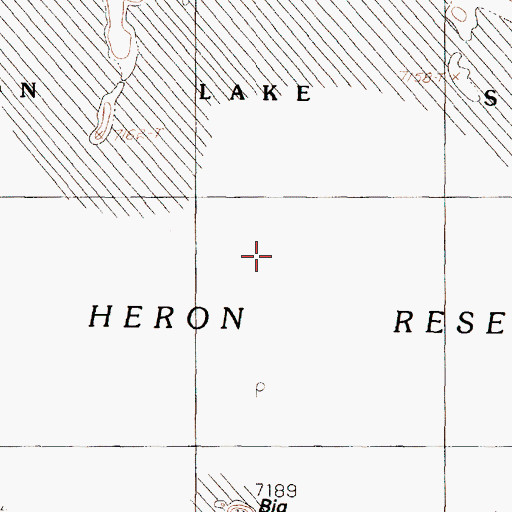 Topographic Map of Heron Reservoir, NM