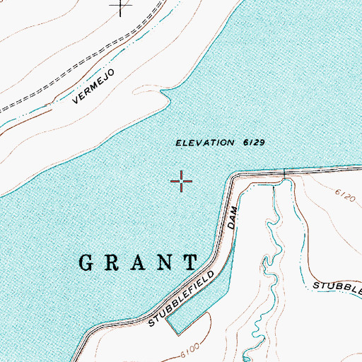 Topographic Map of Stubblefield Reservoir, NM