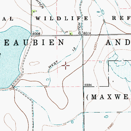 Topographic Map of Dam Number 13, NM
